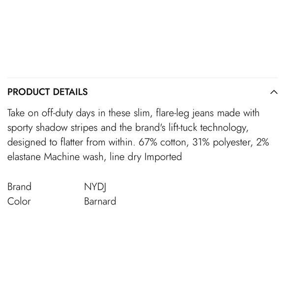 NYDJ Fiona Slim Ankle Crop Flare Tummy Tuck Shadow Stripe Jeans Womens 20W 20 W - Picture 13 of 16